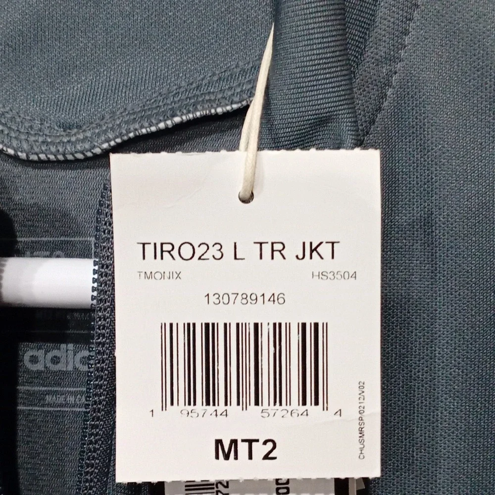 Adidas Tiro 23 League Training Jacket Grey White HS3504 Mens slim Large Full Zip